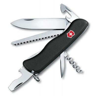 Нож швейцарский Victorinox Forester 0.8363.3 черный, 111мм, 12 функций, Черный