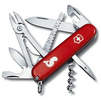 Нож швейцарский Victorinox Angler 1.3653.72 красный с рисунком, 91мм, 18 функций, Красный