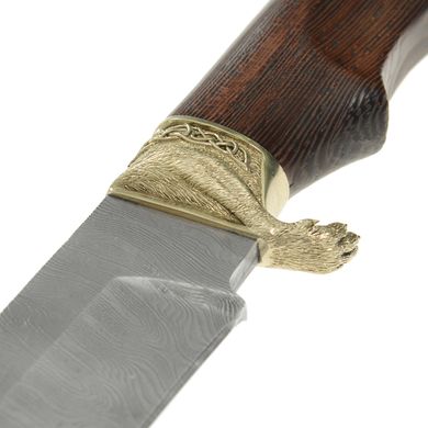 Охотничий нож Кульбида & Лесючевский Волк дамасская сталь, Перламутровый