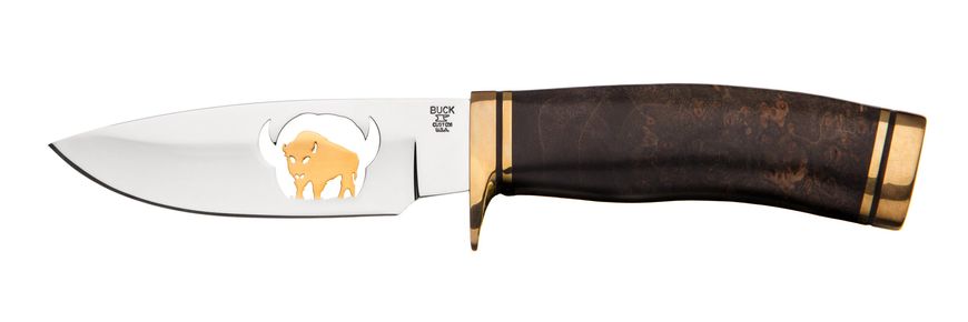 Нож охотничий Buck Burlwood, Brass & Gold Vanguard 192BWSLE2, Коричневый