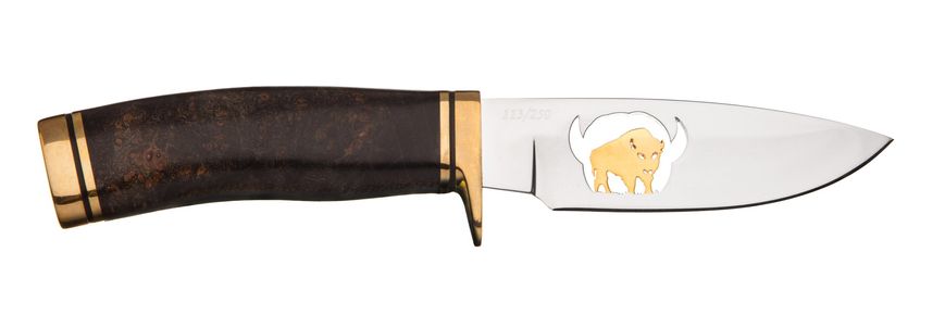 Нож охотничий Buck Burlwood, Brass & Gold Vanguard 192BWSLE2, Коричневый