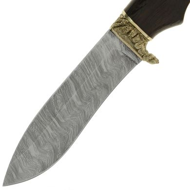 Охотничий нож Кульбида & Лесючевский Тигр дамасская сталь, Черный