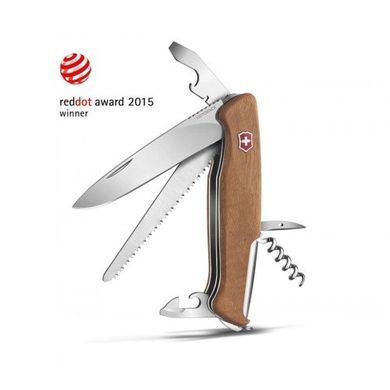 Нож швейцарский Victorinox RangerWood 55 0.9561.63 дерево, 130мм, 10 функций, Коричневый