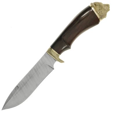 Охотничий нож Кульбида & Лесючевский Медведь дамасская сталь, Перламутровый