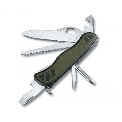 Ніж швейцарський Victorinox Swiss Soldier's Knife 0.8461.MWCH Чорно-зелений, 111мм, 10 функцій, Черно-зеленый