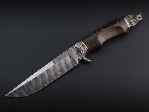 Охотничий нож Кульбида & Лесючевский Волк 2 дамасская сталь