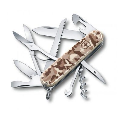Нож швейцарский Victorinox Huntsman 1.3713.941 песчаный камуфляж, 91мм, 15 функций, Камуфляж