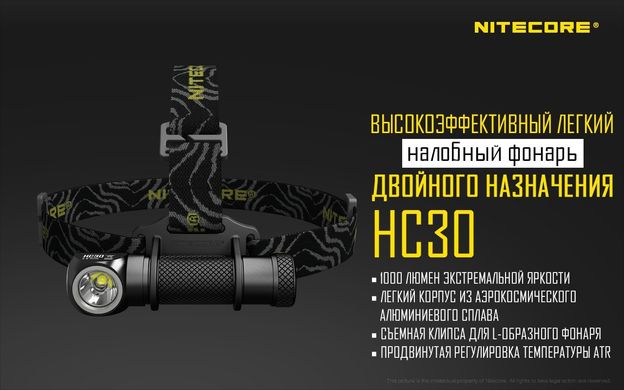 Ліхтар налобний Nitecore HC30