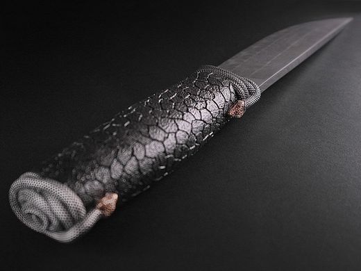 Охотничий нож Кульбида & Лесючевский Змеи дамасская сталь