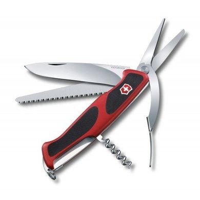 Нож швейцарский Victorinox RangerGrip 71 Gardener 0.9713.C черно-красный, 130мм, 7 функций, Черно-красный