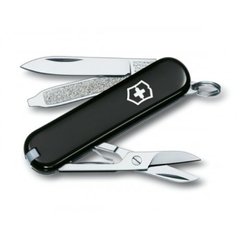 Нож швейцарский Victorinox Classic SD 0.6223.3 черный, 58мм, 7 функций, Черный