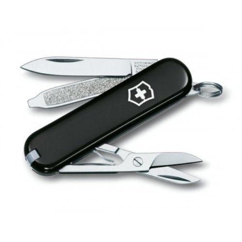 Ніж швейцарський Victorinox Classic SD 0.6223.3 чорний, 58мм, 7