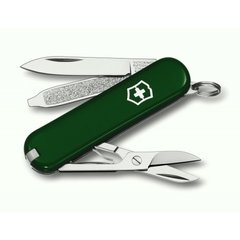 Нож швейцарский Victorinox Classic SD 0.6223.4 зеленый, 58мм, 7 функций, Зелёный