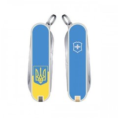 Нож швейцарский Victorinox Classic SD Ukraine 0.6223.7R3 желто-голубой, 58мм, 7 функций, Желто-голубой
