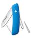 Нож швейцарский Swiza D02, KNI.0020.1030, голубой