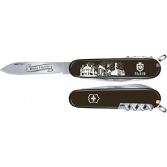 Нож швейцарский Victorinox Spartan City 3D 1.3603.3R31 черный с рисунком Львов, 91мм, 12 функций, Черный