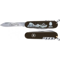 Нож швейцарский Victorinox Spartan City 3D 1.3603.3R32 черный с рисунком Днепр, 91мм, 12 функций, Черный