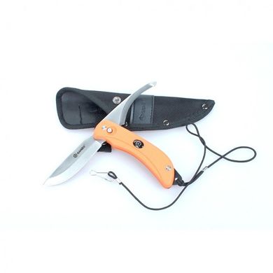 Нож карманный Ganzo G802-OR с двойным лезвием оранжевый в деревянной коробке (2015-11-26)