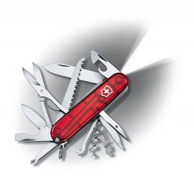 Нож швейцарский Victorinox Huntsman Lite 1.7915.T красный с фонариком, 91мм, 21 функция, Красный