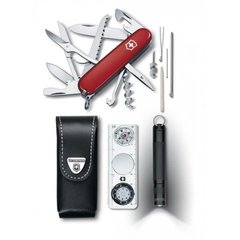 Нож швейцарский Victorinox TRAVELLER-SET 1.8726 красный + фонарь + линейка, 91мм, 18 функций, Красный