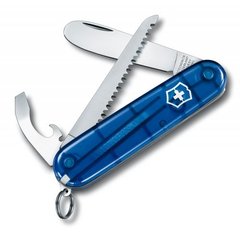 Нож швейцарский Victorinox My First 0.2373.T2, 84мм, 9 функций, синий + цепочка + шнур, Синий